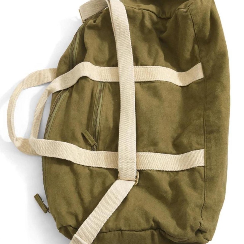 Known Supply Calita Olive Green Canvas Duffle Bag with Packing Cubes
